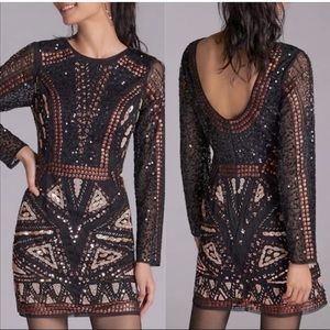 Anthropologie Let Me Be Embellished Beaded Mini Dress. Worn 1 time only Gorgeous